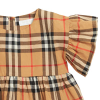 Robe et bloomer à motif Vintage check avec volants - Antique Yellow