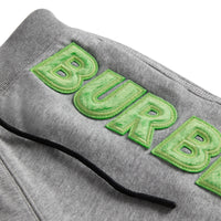 Short en coton à cordon de serrage avec appliqué logo - Grey Melange