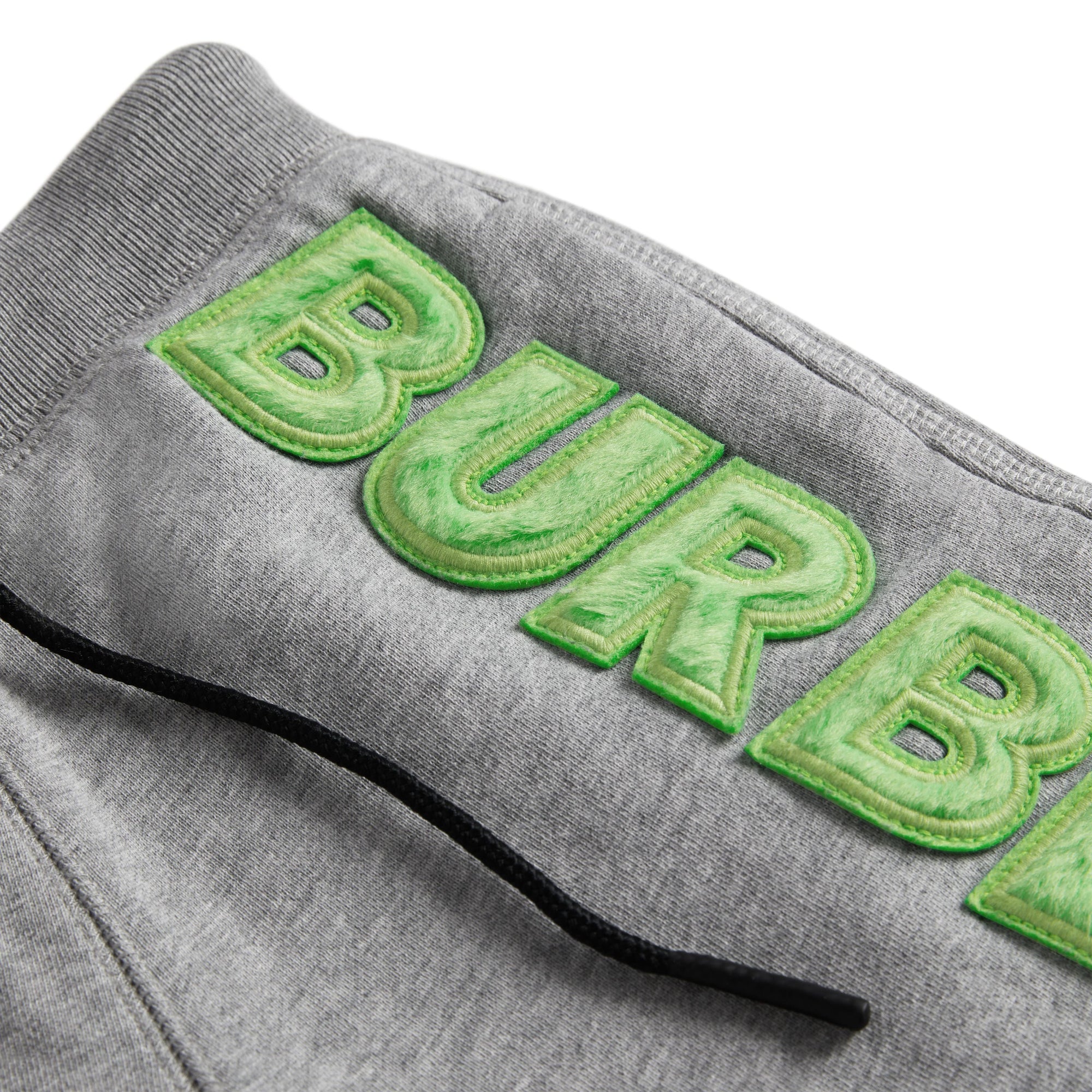 Short en coton à cordon de serrage avec appliqué logo - Grey Melange