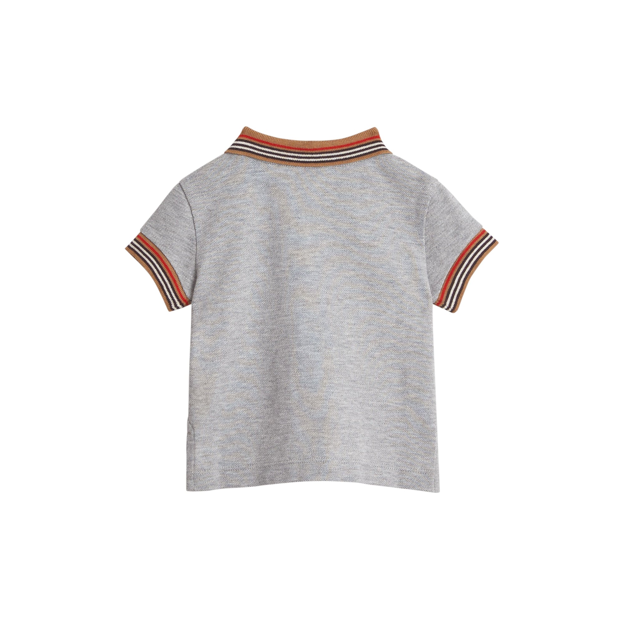 Polo en coton à rayures iconiques - Grey Melange