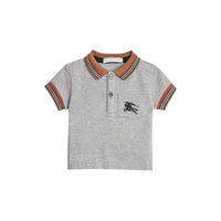 Polo en coton à rayures iconiques - Grey Melange