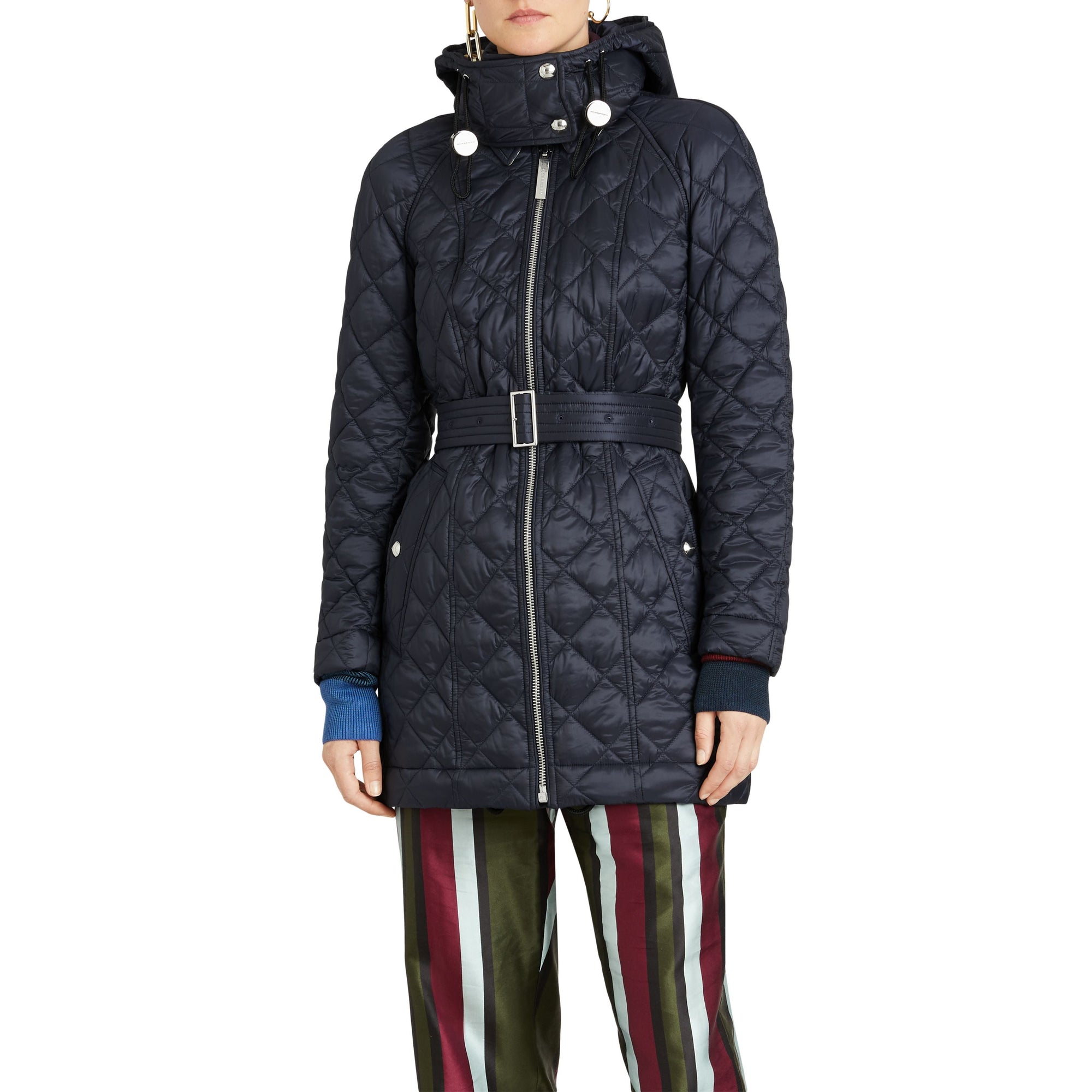Manteau léger matelassé avec capuche amovible - Ink
