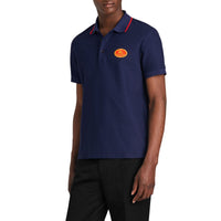 Polo en piqué de coton avec logo d'archive - Navy