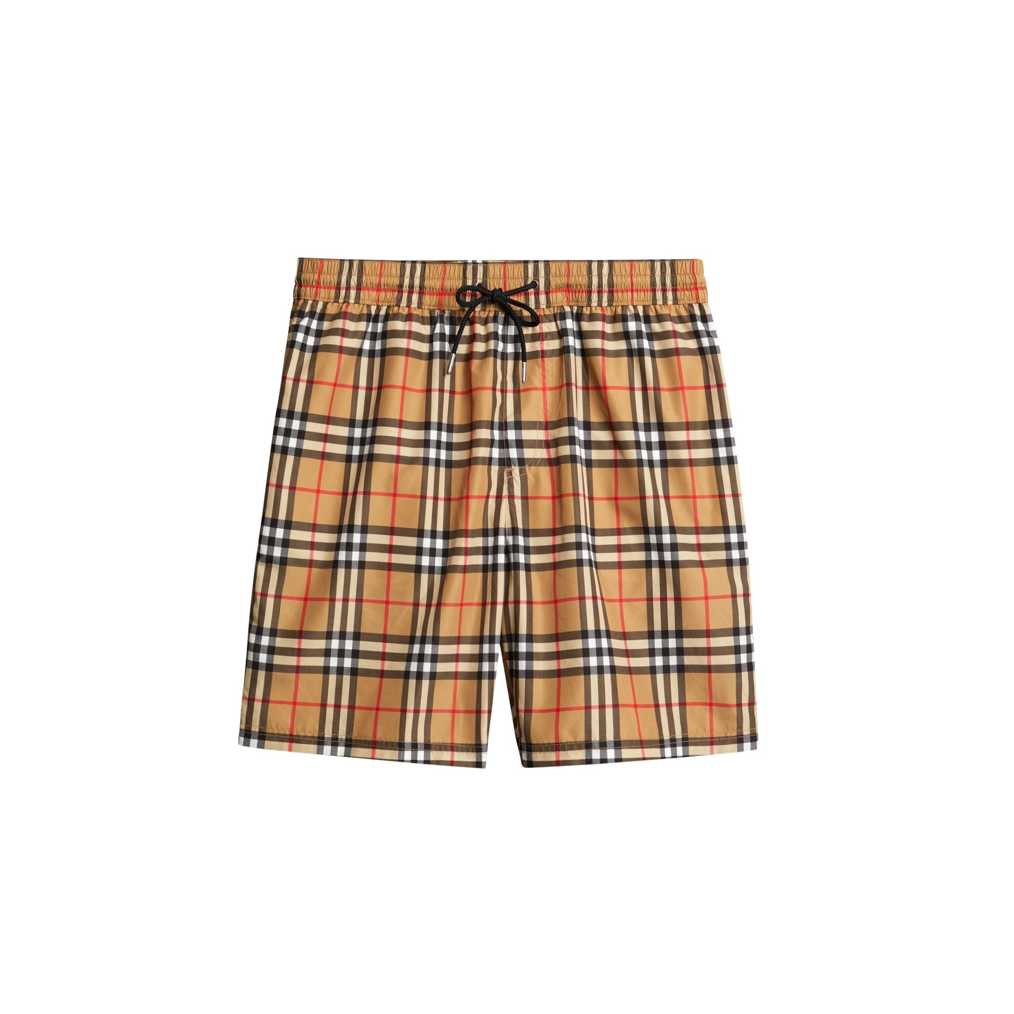 Short de bain Vintage check avec cordon de serrage - Antique Yellow