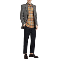 Chemise à manches courtes avec motif Vintage check - Antique Yellow
