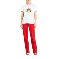 T-shirt en coton avec logo d'archive brodé - White
