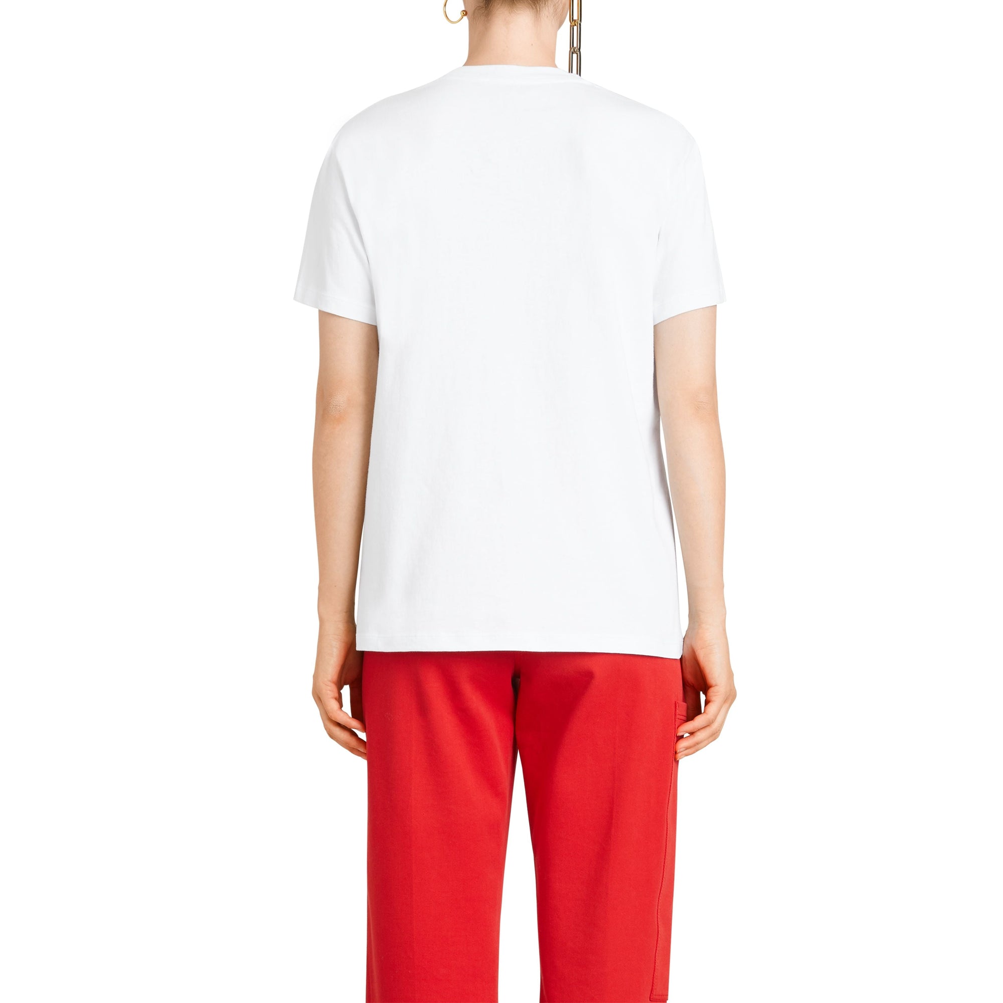 T-shirt en coton avec logo d'archive brodé - White