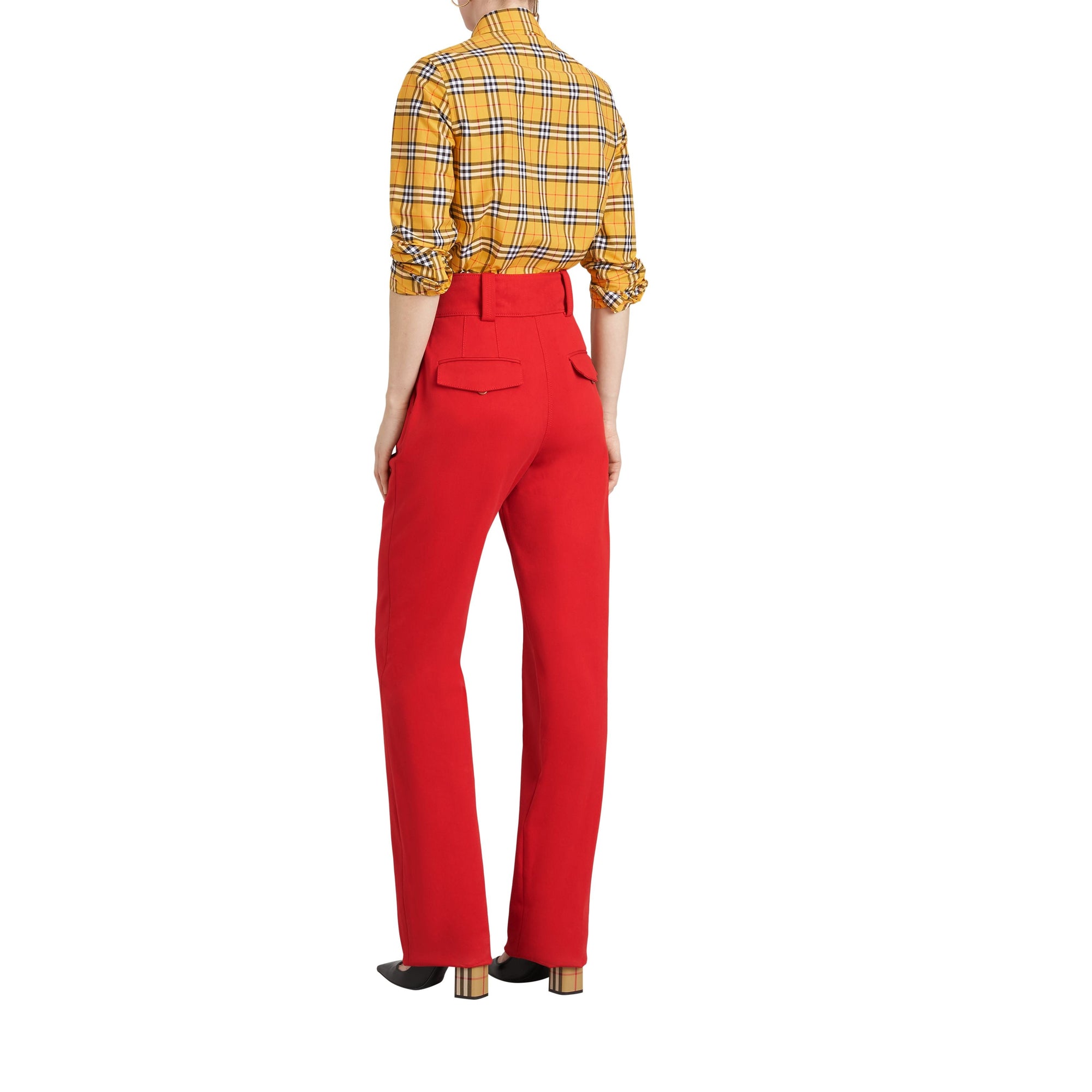 Chemise en coton à motif check - Bright Ochr Yellow