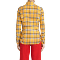 Chemise en coton à motif check - Bright Ochr Yellow