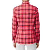 Chemise en coton à motif check - Coral Red