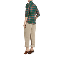 Chemise en coton à motif check - Dark Forest Green