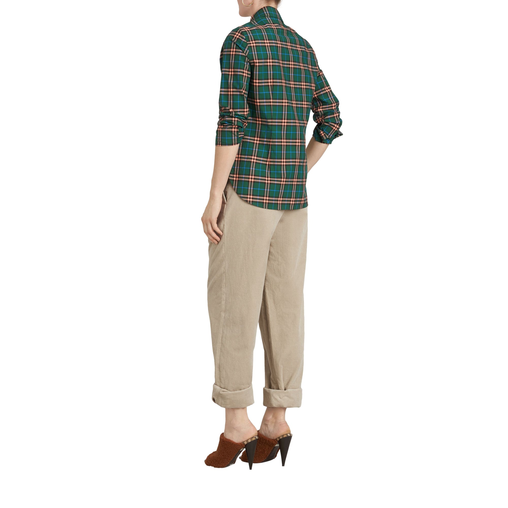 Chemise en coton à motif check - Dark Forest Green