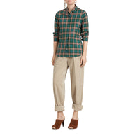 Chemise en coton à motif check - Dark Forest Green