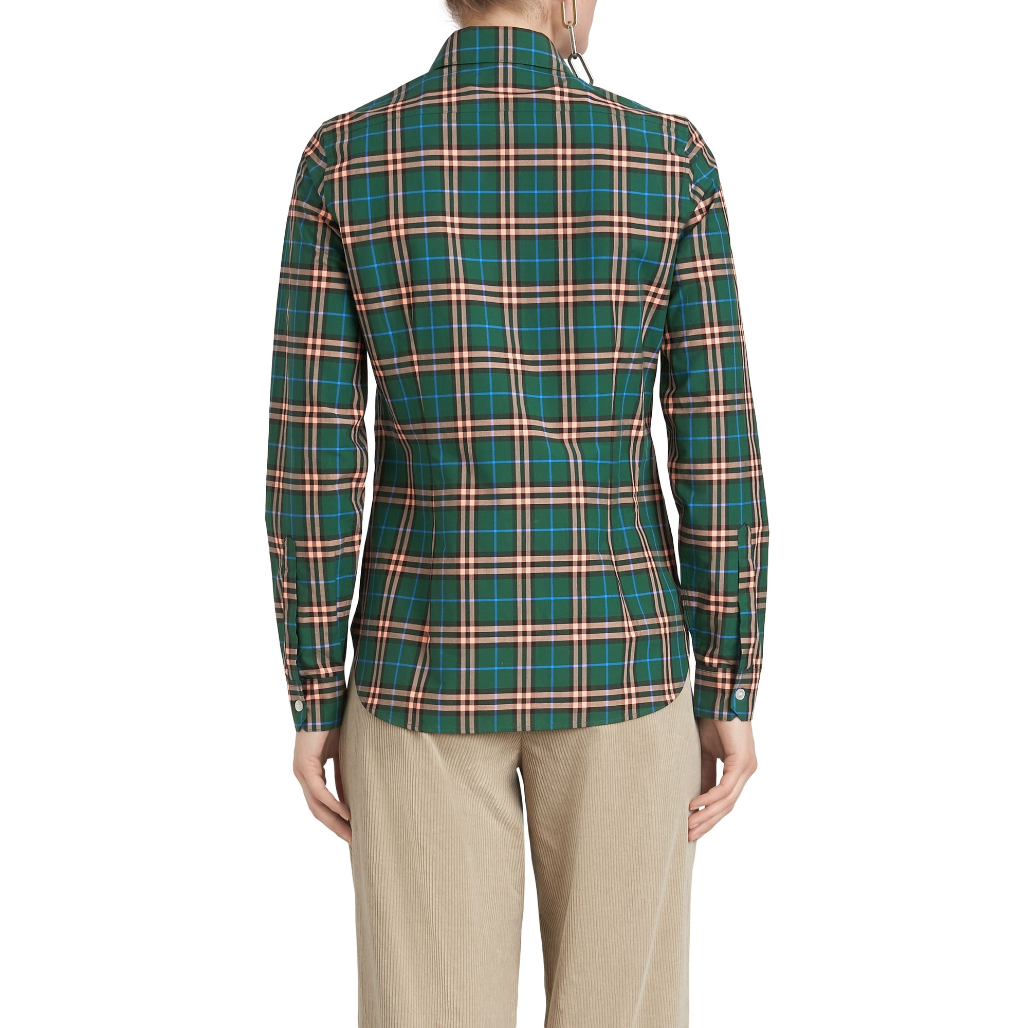 Chemise en coton à motif check - Dark Forest Green