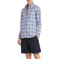 Chemise en coton à motif check - Sky Blue