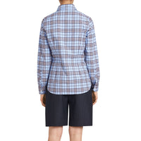 Chemise en coton à motif check - Sky Blue