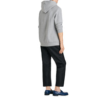 Sweat-shirt à capuche en jersey avec logo d'archive brodé - Pale Grey Melange