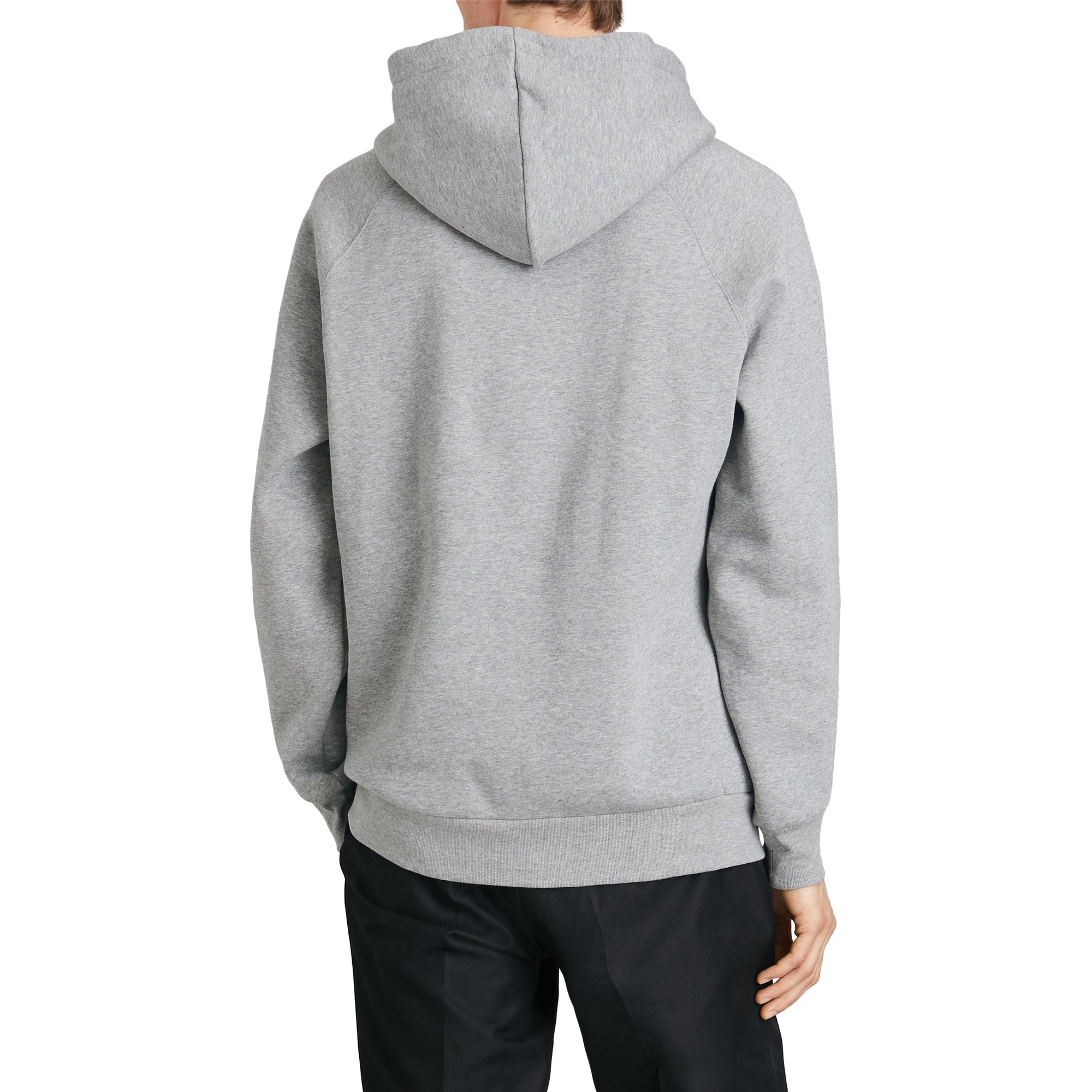 Sweat-shirt à capuche en jersey avec logo d'archive brodé - Pale Grey Melange