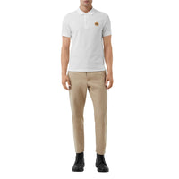Polo en piqué de coton avec logo d'archive - White