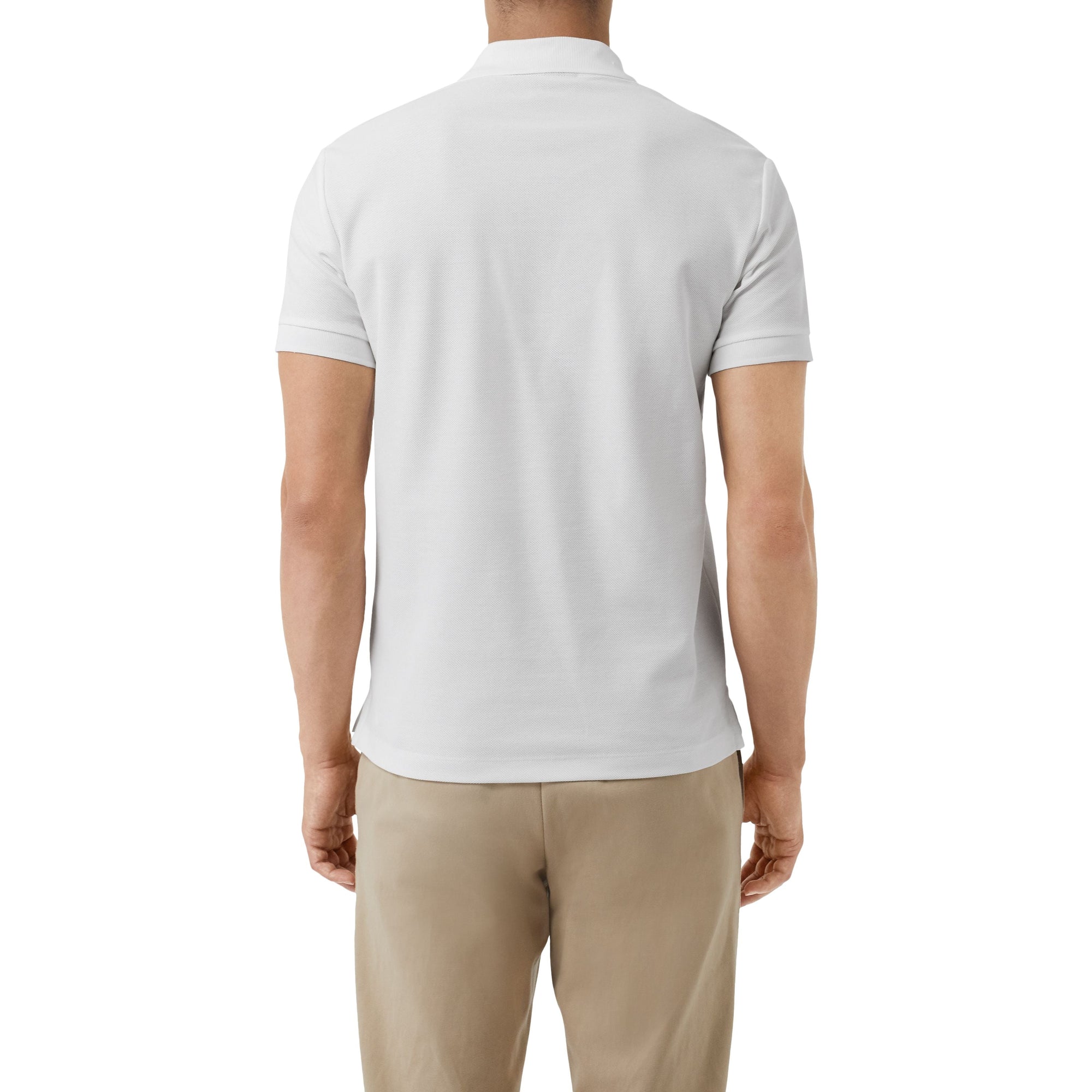 Polo en piqué de coton avec logo d'archive - White