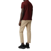 Polo en piqué de coton avec logo d'archive - Burgundy