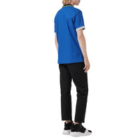 Polo en piqué de coton à bordure contrastante - Cerulean Blue
