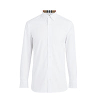 Chemise en popeline de coton avec poignets - White