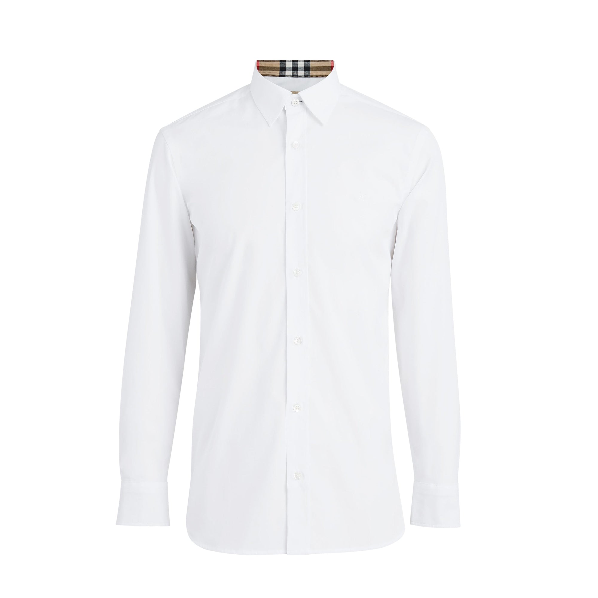 Chemise en popeline de coton avec poignets - White
