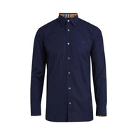 Chemise en popeline de coton avec poignets - Navy