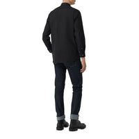 Chemise en popeline de coton avec poignets - Black