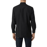 Chemise en popeline de coton avec poignets - Black