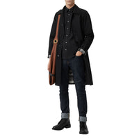 Chemise en popeline de coton avec poignets - Black