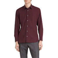 Chemise en popeline de coton avec poignets - Oxblood