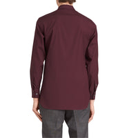 Chemise en popeline de coton avec poignets - Oxblood