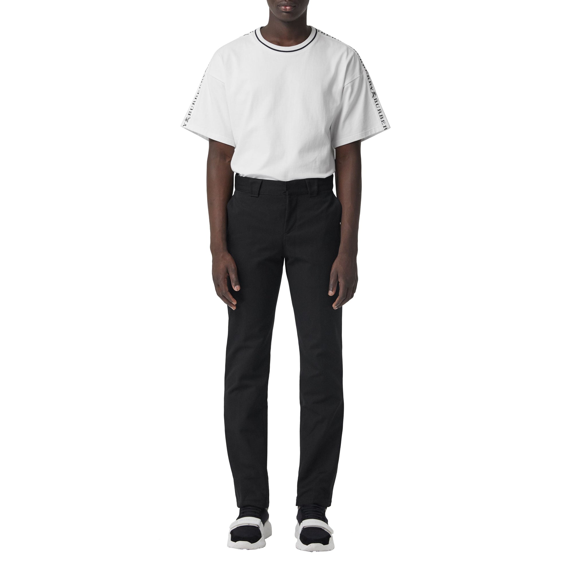Pantalon en sergé de coton technique - Black