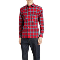 Chemise en coton à motif check - Bright Red