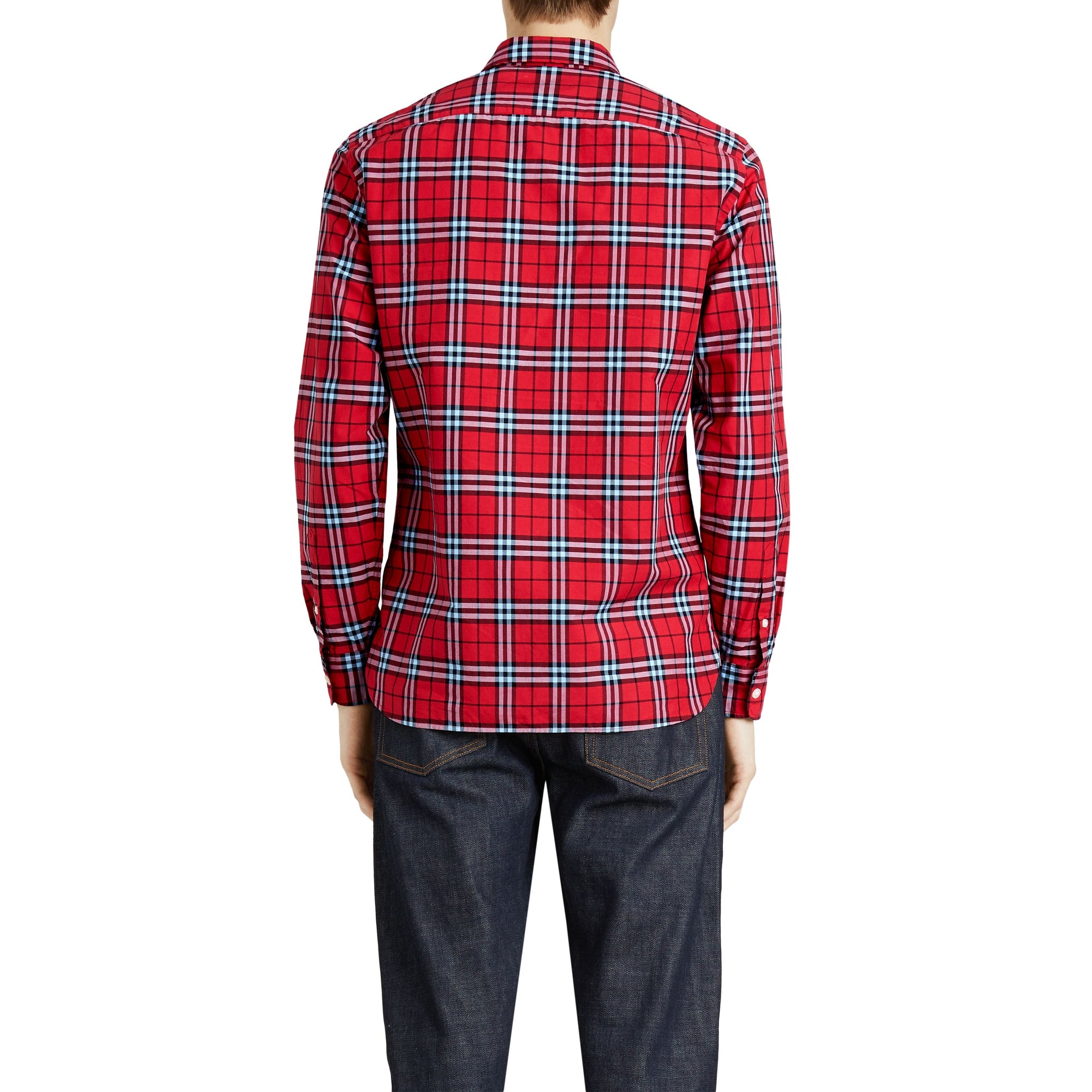 Chemise en coton à motif check - Bright Red