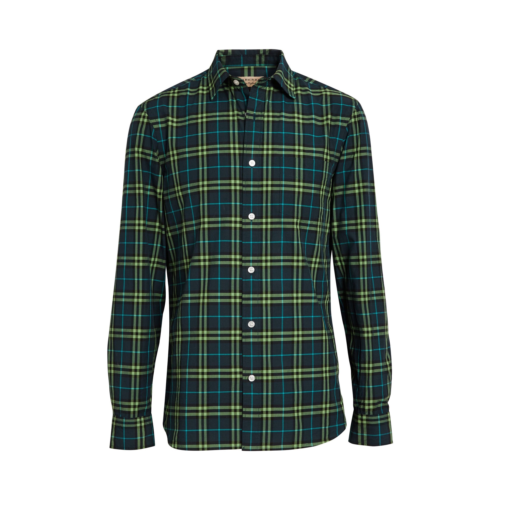 Chemise en coton à motif check - Dark Pwtr Blue