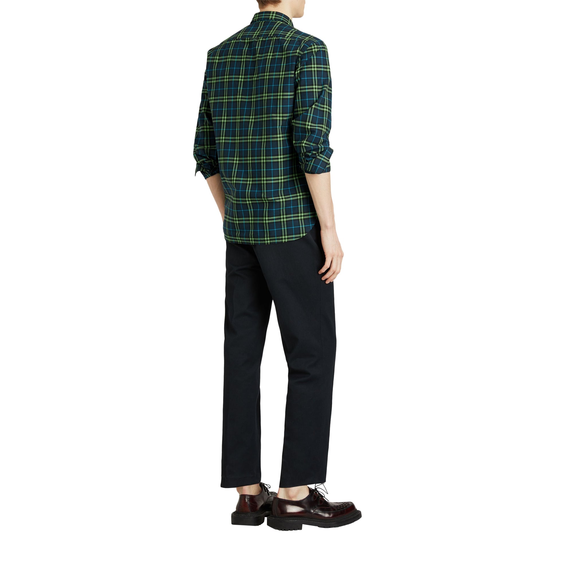 Chemise en coton à motif check - Dark Pwtr Blue