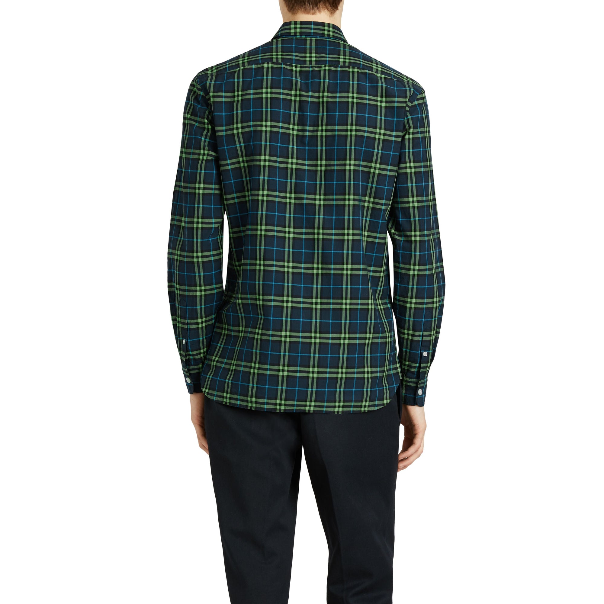 Chemise en coton à motif check - Dark Pwtr Blue