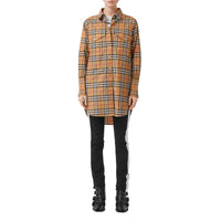 Chemise oversize en coton Vintage check - Antique Yellow