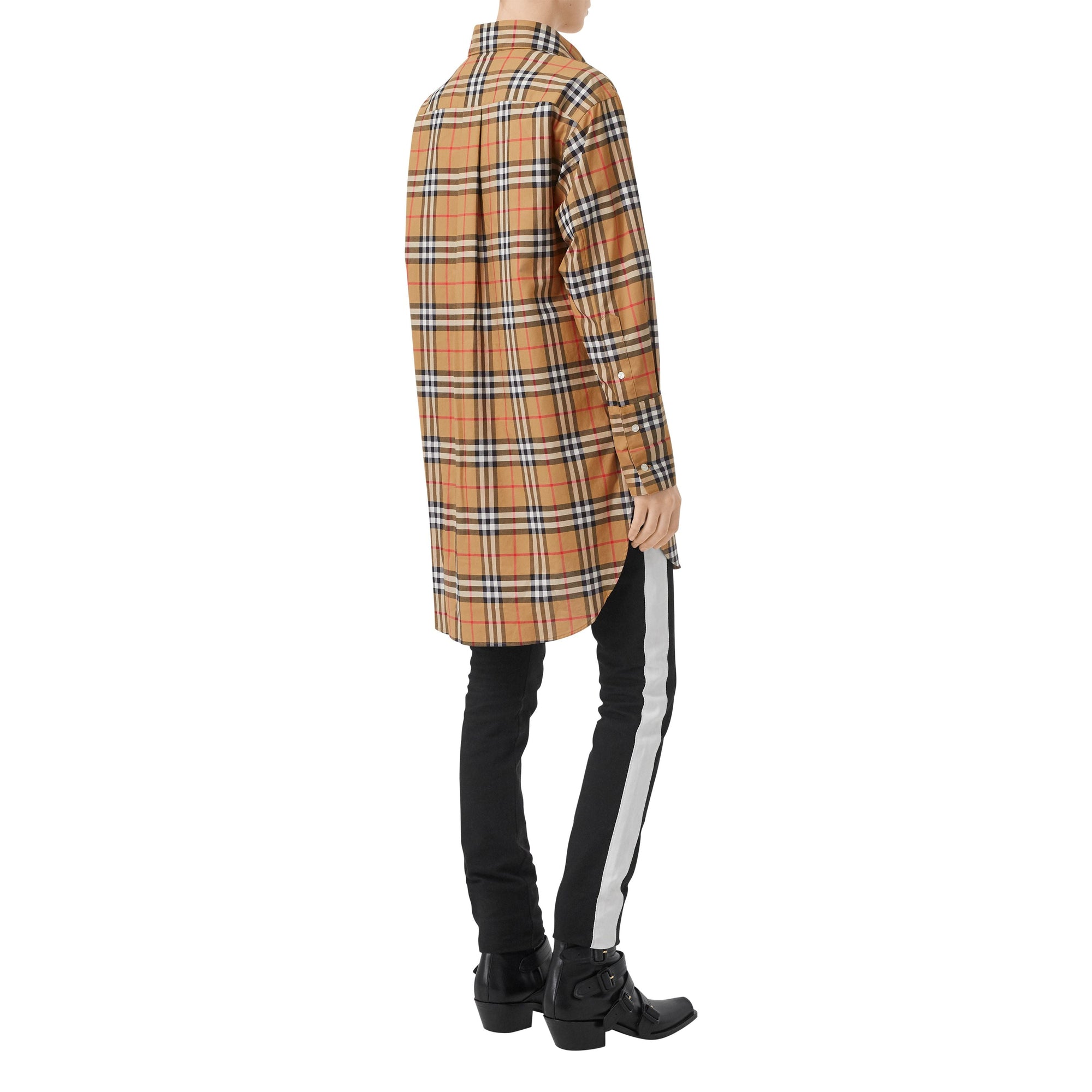 Chemise oversize en coton Vintage check - Antique Yellow
