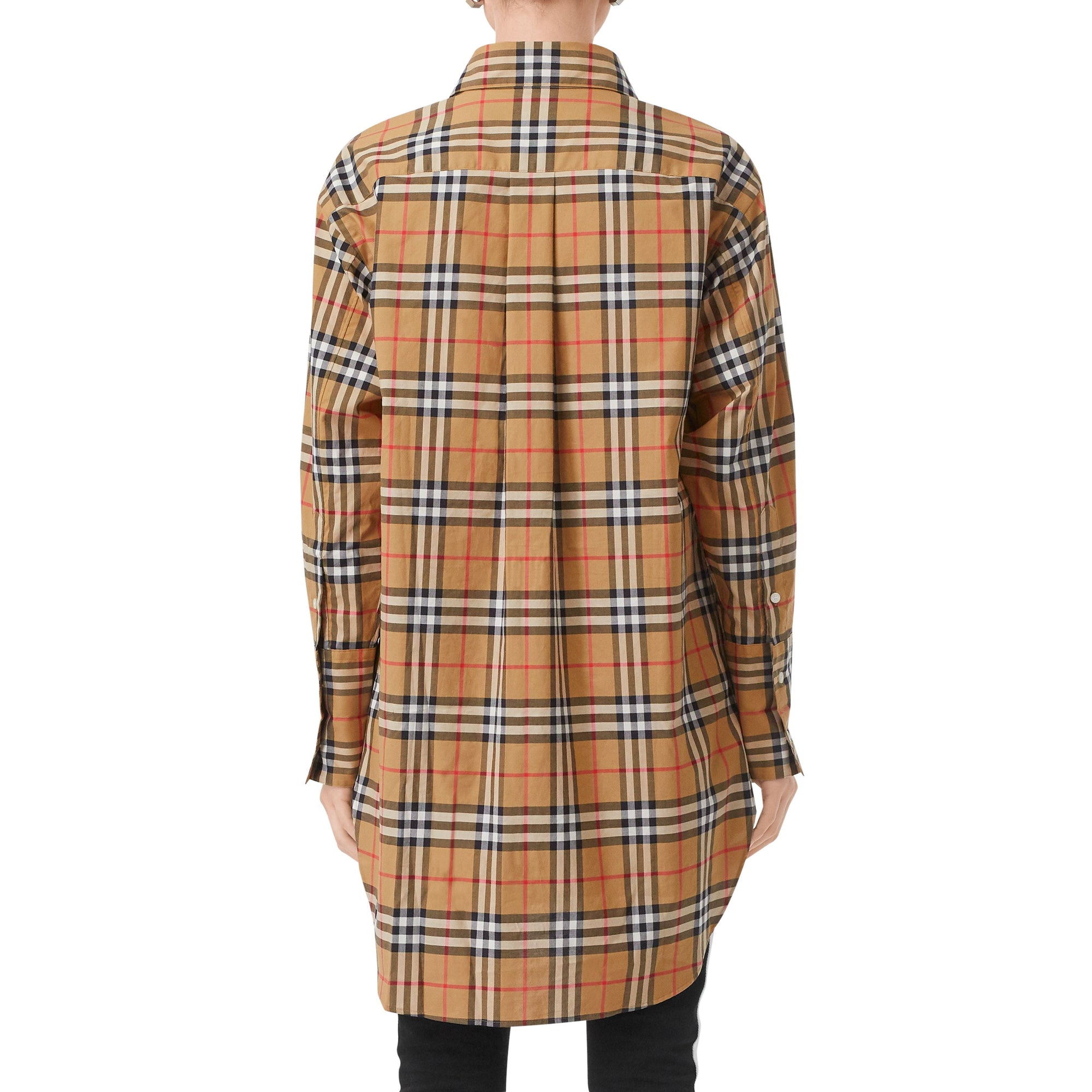 Chemise oversize en coton Vintage check - Antique Yellow