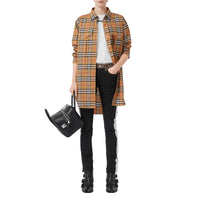 Chemise oversize en coton Vintage check - Antique Yellow