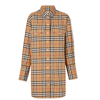 Chemise oversize en coton Vintage check - Antique Yellow