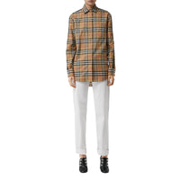 Chemise à motif Vintage check avec bandes de satin - Antique Yellow