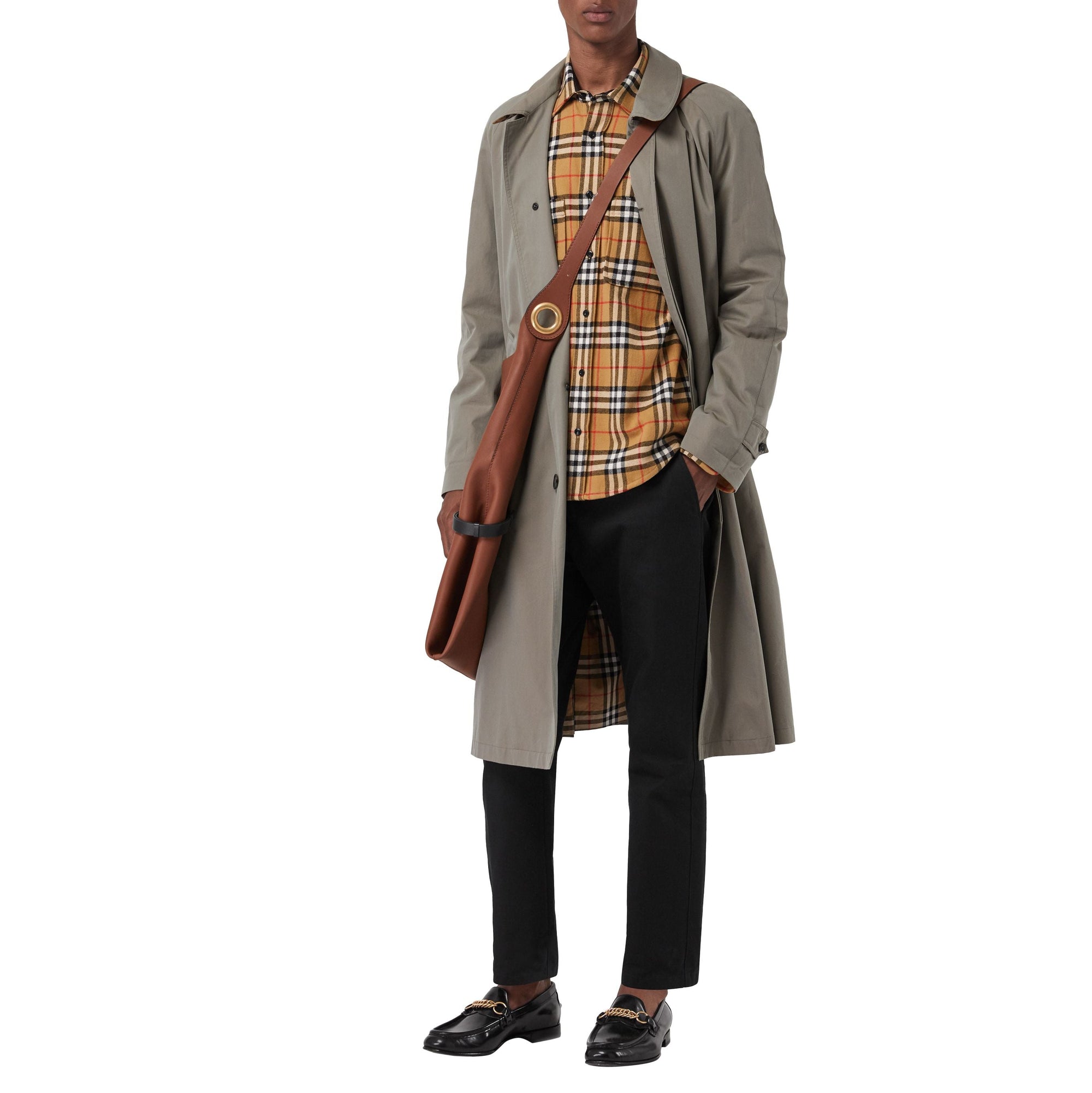 Chemise en laine à motif Vintage check - Antique Yellow