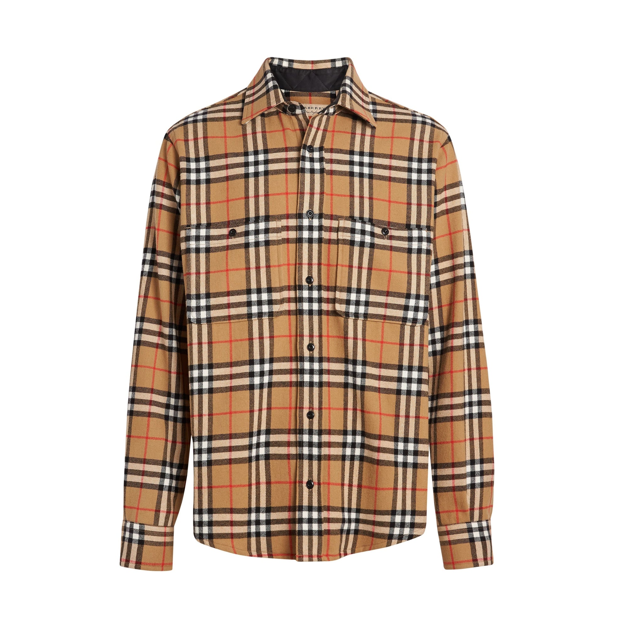Chemise en laine à motif Vintage check - Antique Yellow