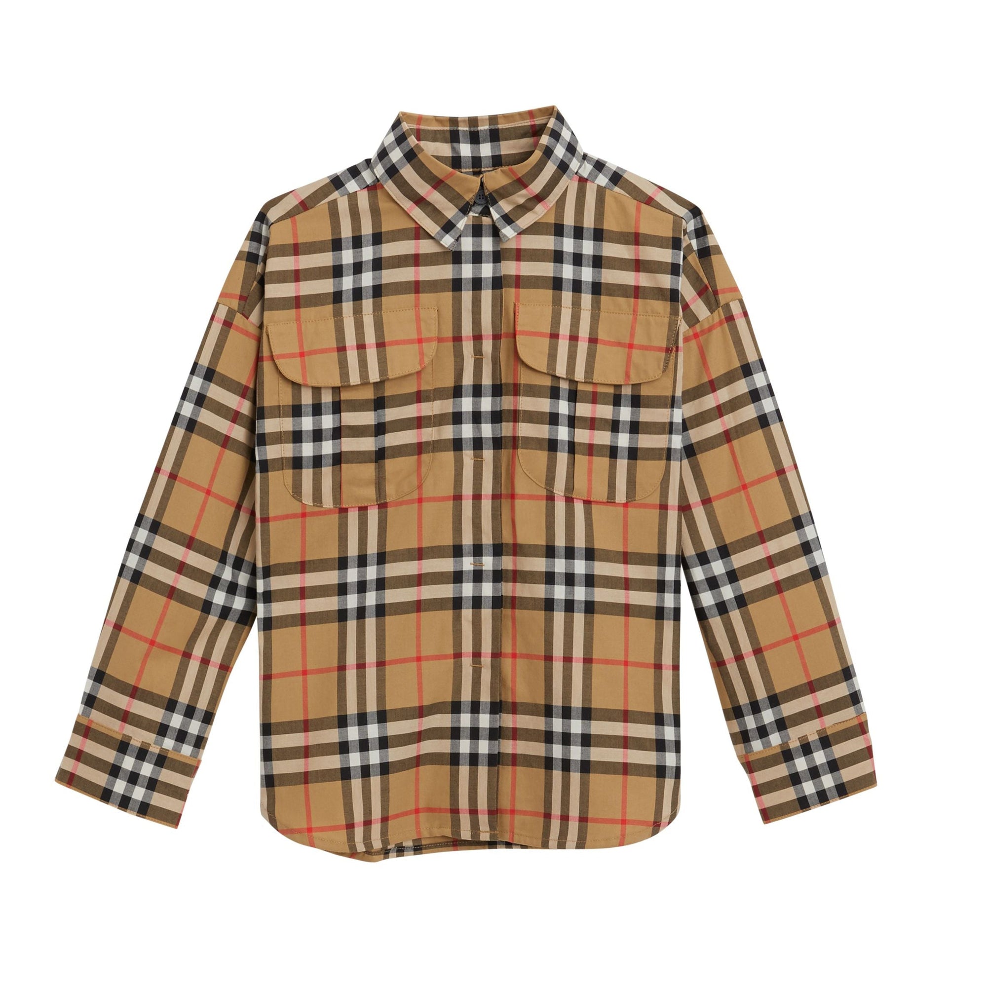 Chemise en coton à motif Vintage check - Antique Yellow