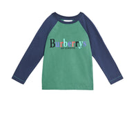 Haut en coton bicolore avec logo d'archive - Bright Pigment Green